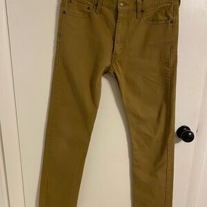 Levi's Tan Slim Straight Jeans with Classic Design